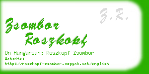 zsombor roszkopf business card